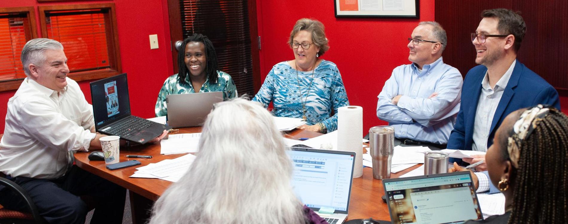 Loan committee members in meeting